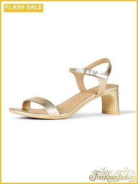 Faux Snakeskin Ankle Strap Low Heel Sandals